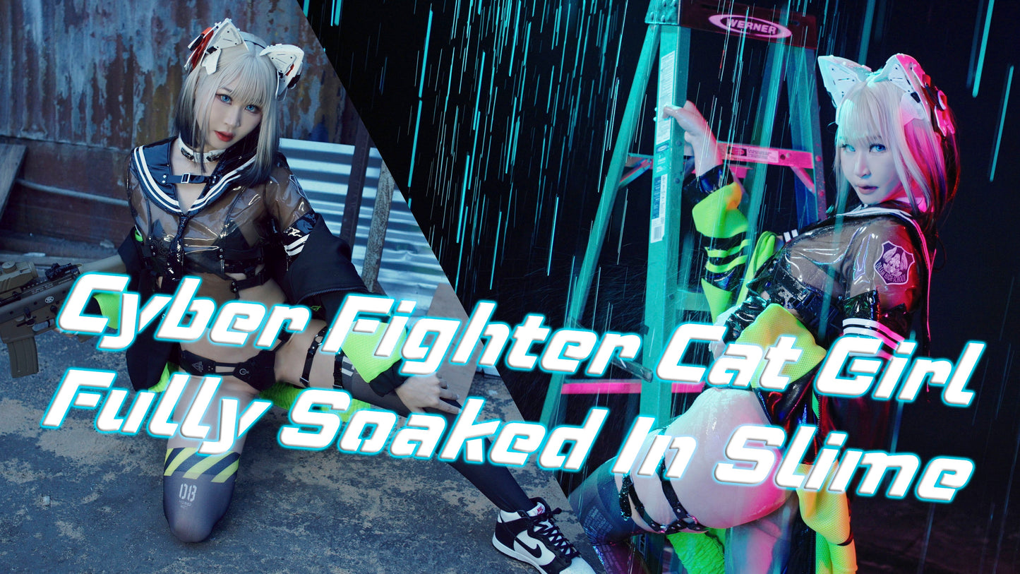 EP43: Cyber Cat Girl Soaked In Slime Then Rain Shower