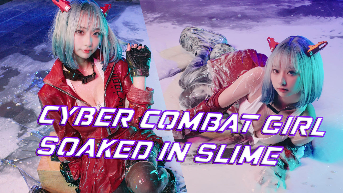 EP29: Cyber Combat Girl Soaked In White Slime | PHOTO