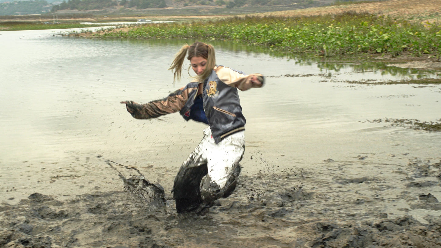 EP20: Subculture Girl Having Fun In Mud Wearing White Outfit & Balenciaga Sneakers