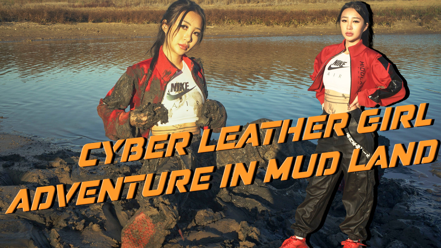 EP40: Asian Girl In Cyber Leather Outfit Goes On a Muddy Adventure | PHOTO