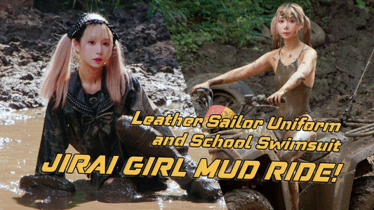 EP74: Leather Sailor Uniform x School Swimsuit!! Tokyo JIrai Girl Mud Ride