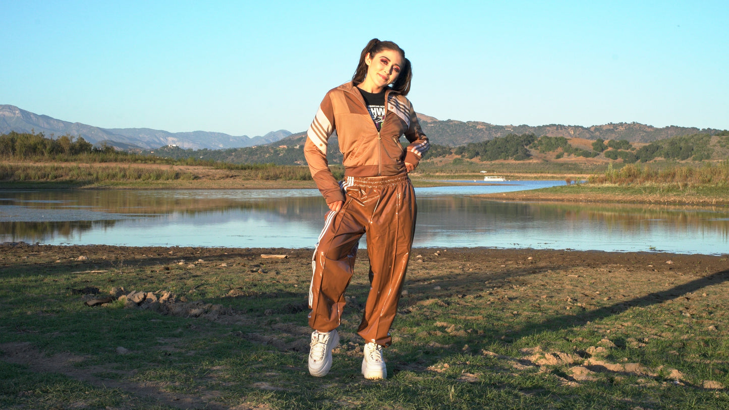 EP18: Blaire Trains in Smelly & Stinky Mud with Shiny PVC Adidas Tracksuit - PHOTO